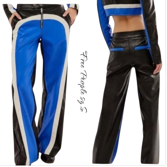 Free People Pants - New Free People straight fit vegan Leather Pants sz S